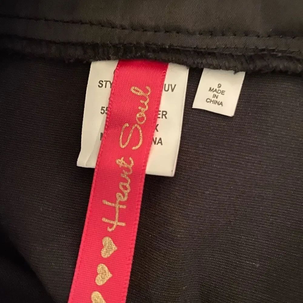 #OfficeSiren 💃 Heart & Soul Ruffle Back *Satin* Feel Skirt Sz 9 EUC - Picture 5 of 8